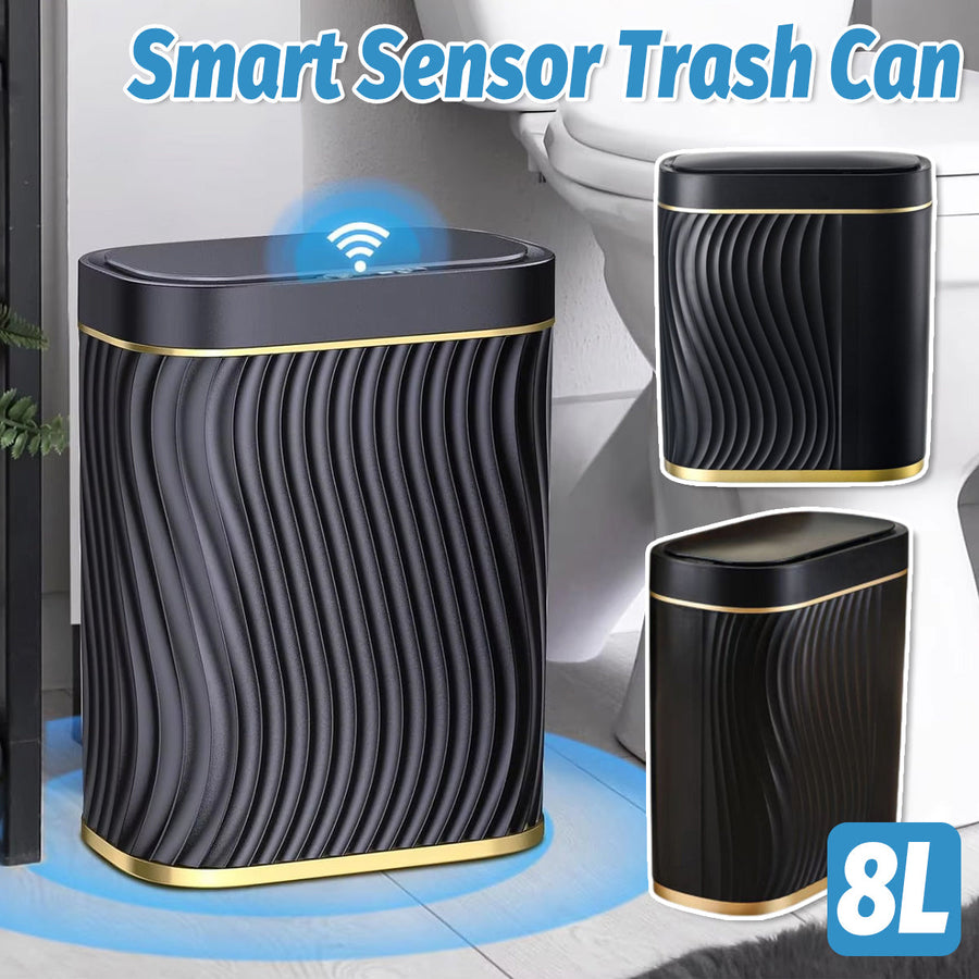 Premium 8L Smart Sensor Trash Can – Black