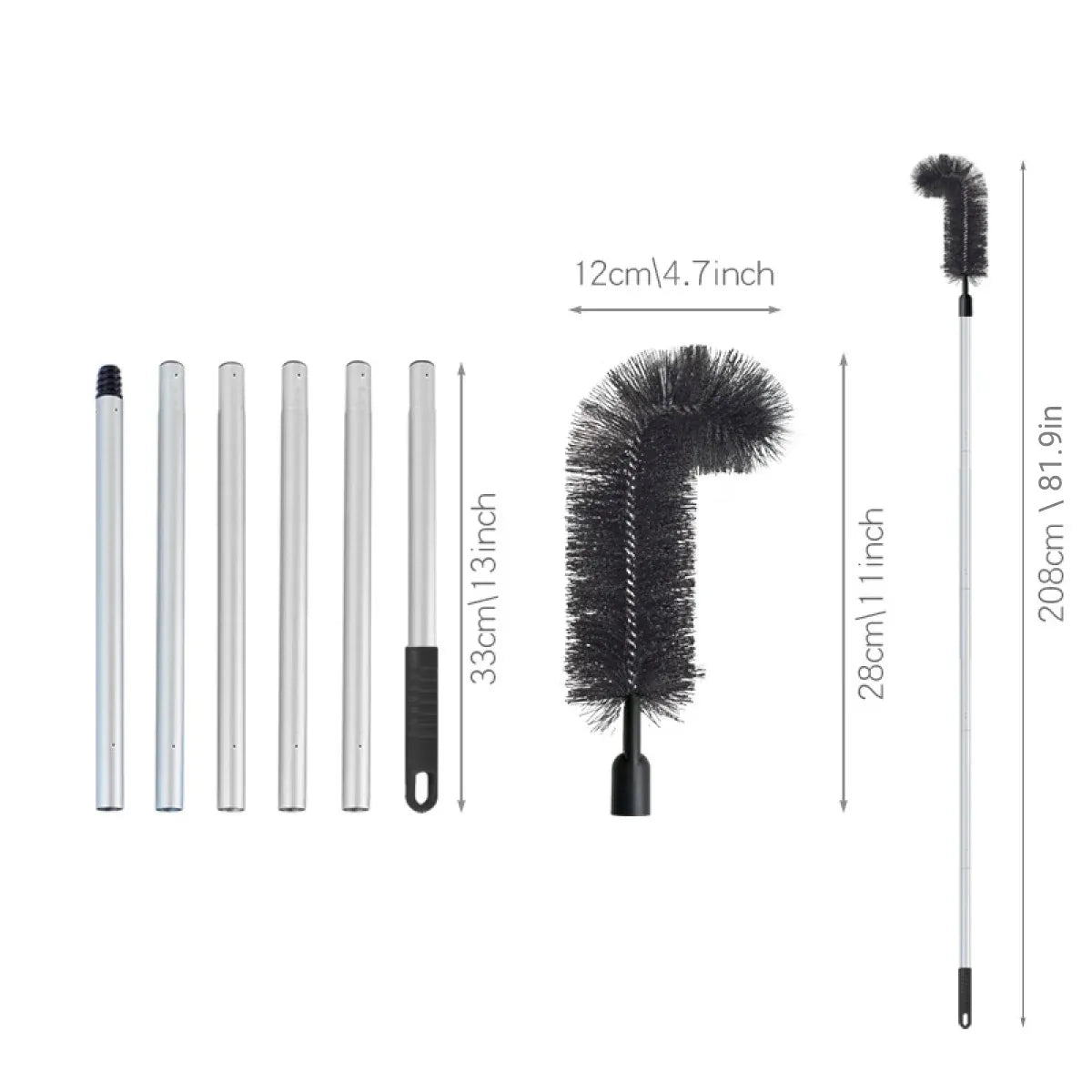 Premium Gutter Cleaning Brush – 208cm Extension Pole