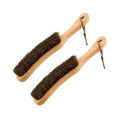 Premium Horsehair Clothes Brush – Wooden Handle 2 Pack