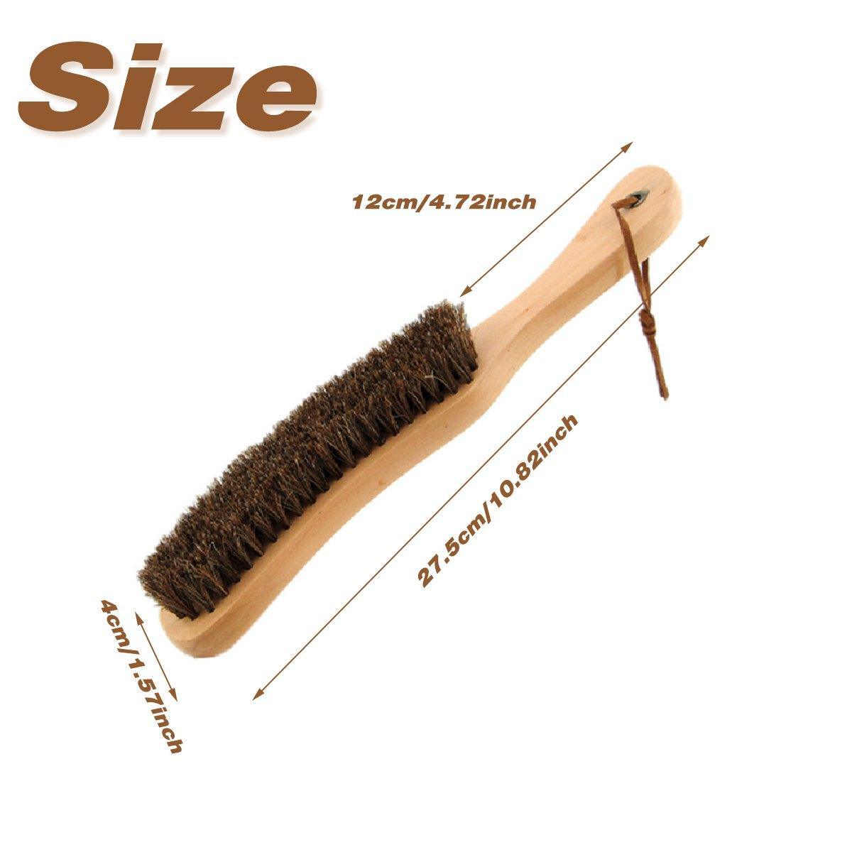 Premium Horsehair Clothes Brush – Wooden Handle 2 Pack