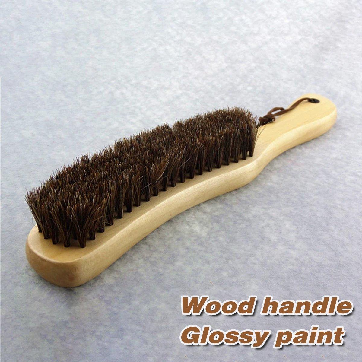 Premium Horsehair Clothes Brush – Wooden Handle 2 Pack