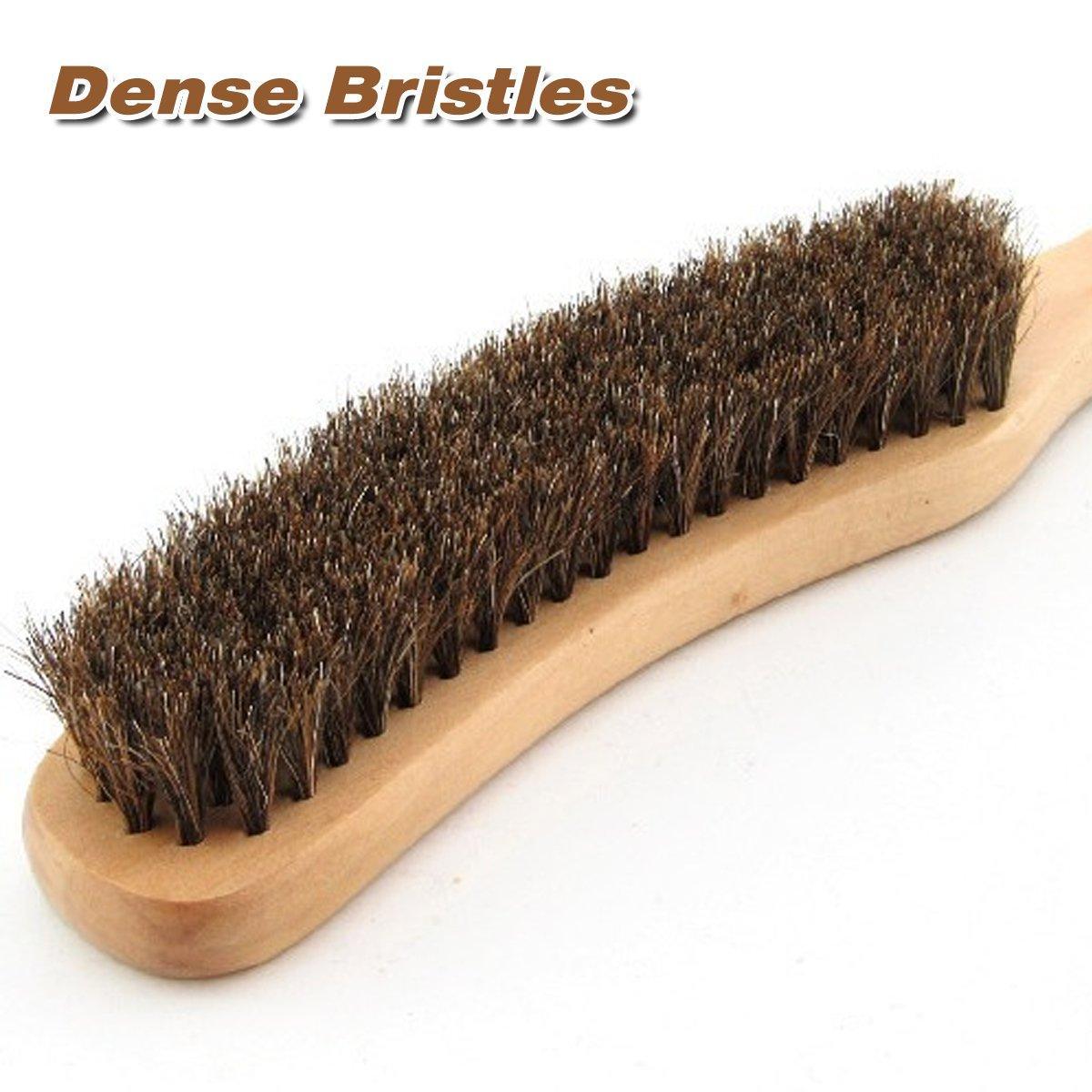 Premium Horsehair Clothes Brush – Wooden Handle 2 Pack