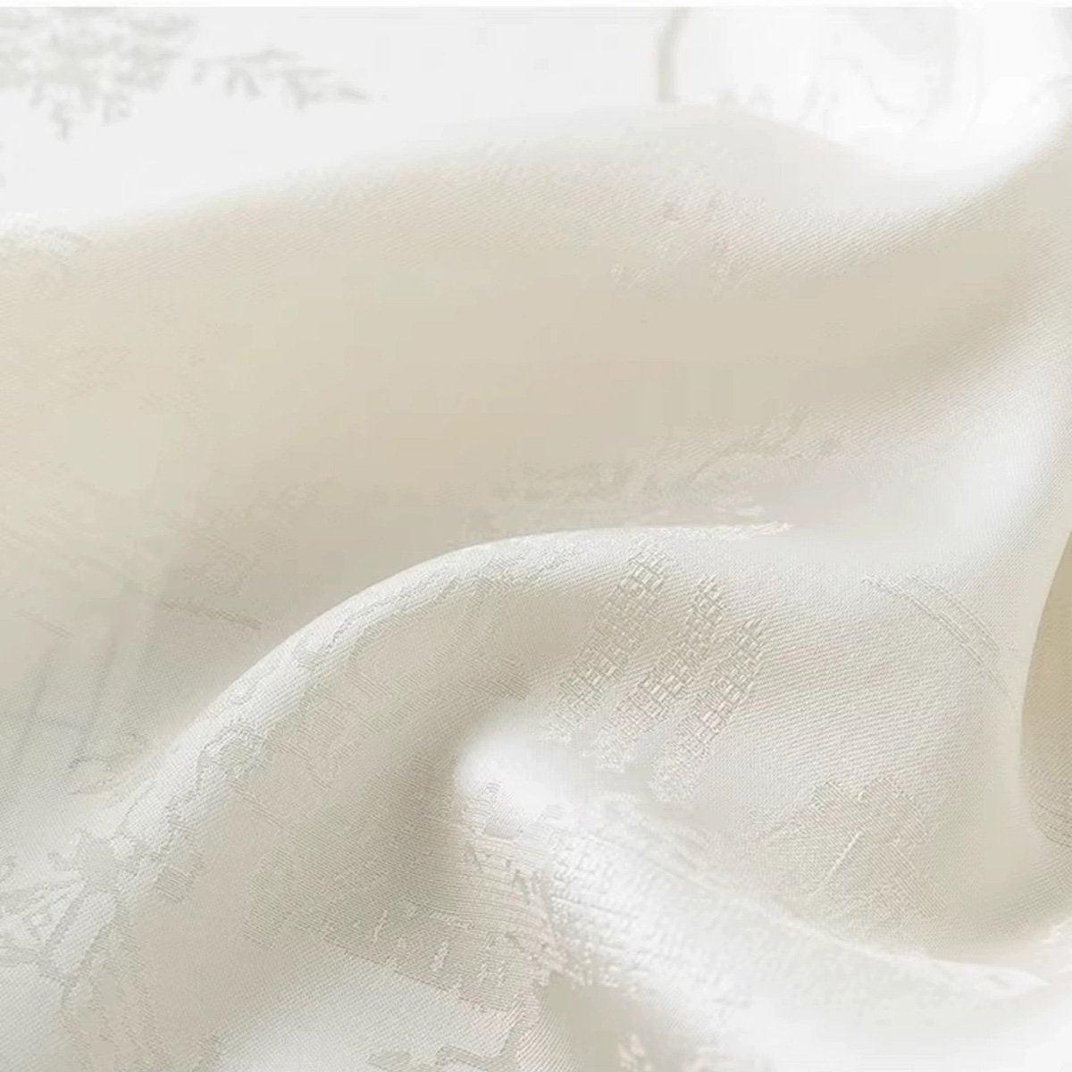 Elegant Satin Short Sleeve Blouse Women - Chinese Button Top Ivory S