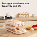 Premium Three-Layer Sliding Egg Storage Box – Yellow