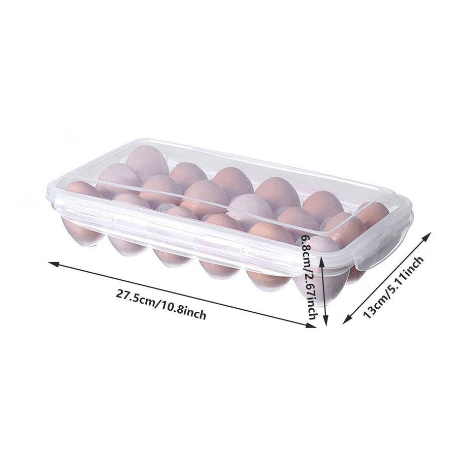 V528 Egg Storage Containers Set of 2, 18 Slots, Stackable, Food-Safe Plastic - SuperSaverAU - view 1