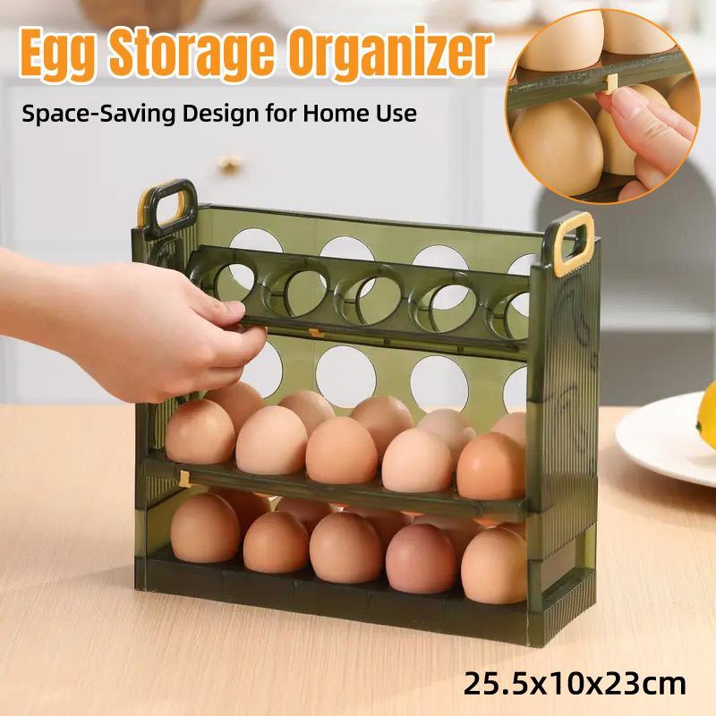 Premium Refrigerator Egg Organiser – 30 Egg Capacity with Freshness Tracker