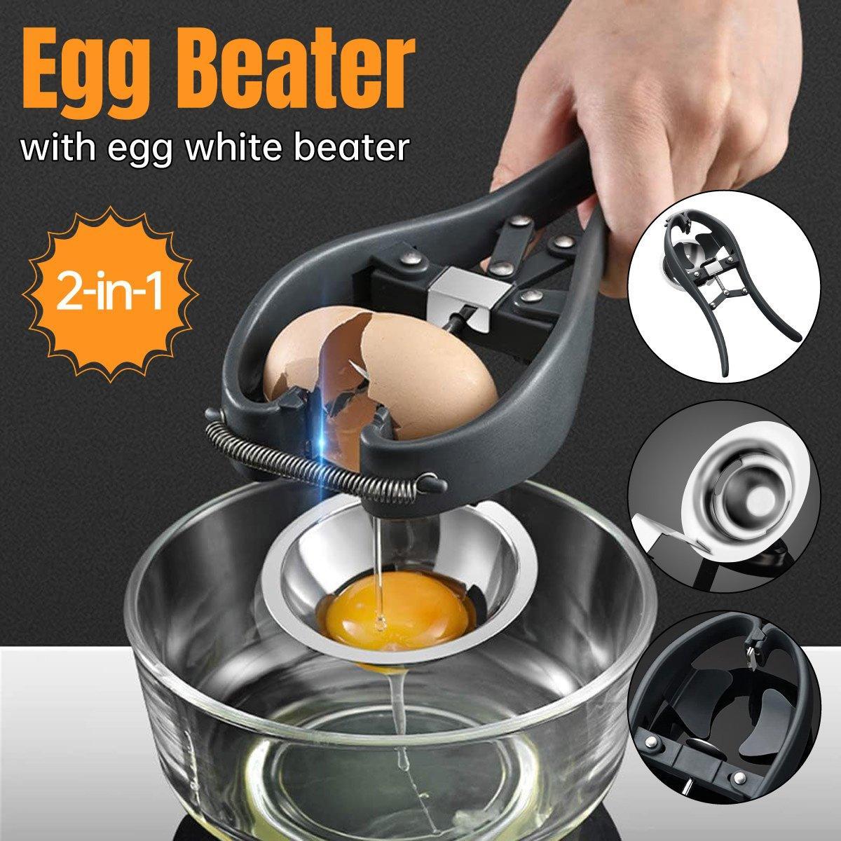 Quick Egg Opener Whisk 2-in-1 Kitchen Gadget, 21.9 cm, Stainless Steel - SuperSaverAU - view 1