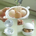 Premium Microwave 4 Egg Steamer Cooker with Chicken Design