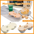Premium White Microwave Egg Steamer Cooker with Lid Double Cup Tray