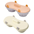 Premium White Microwave Egg Steamer Cooker with Lid Double Cup Tray