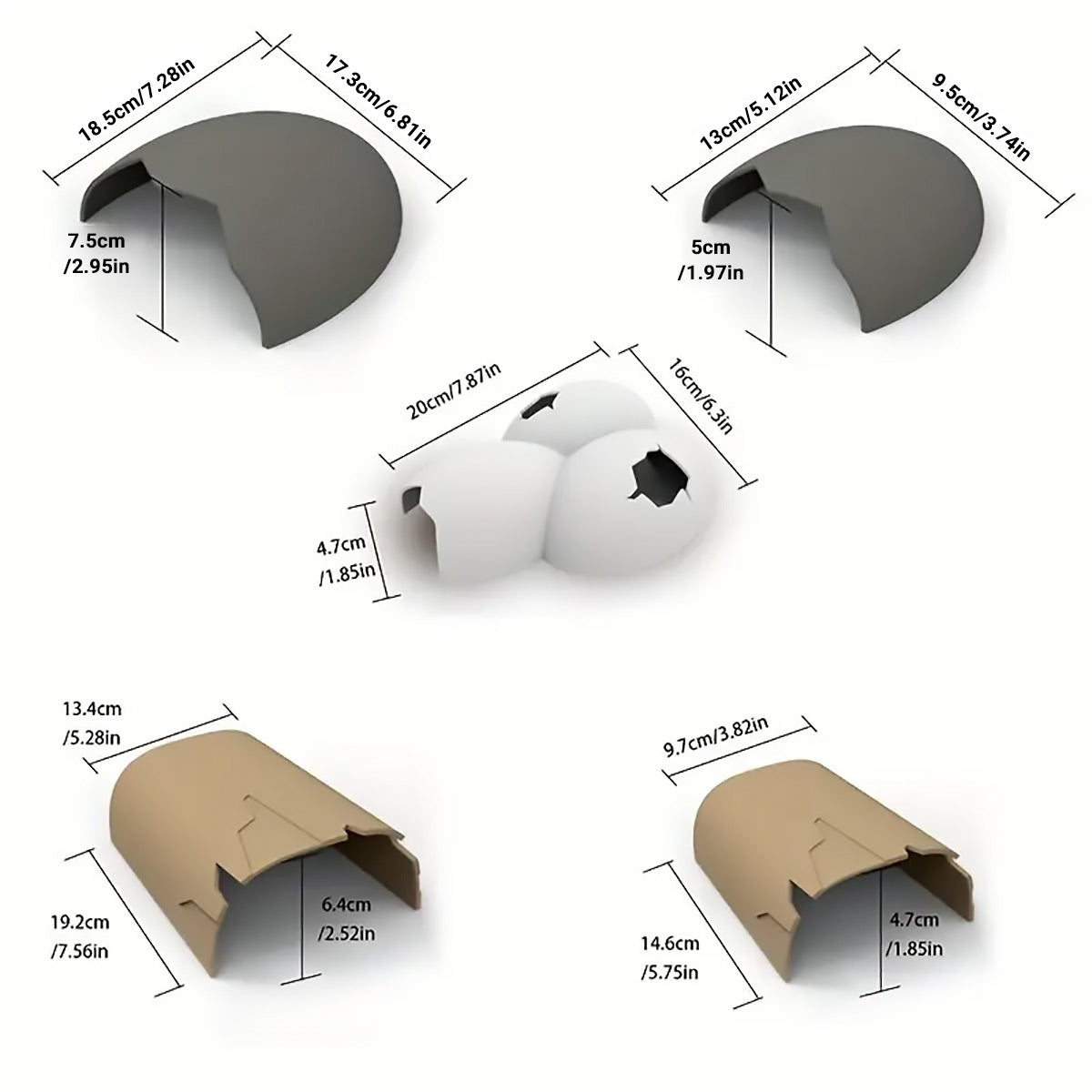 Premium Reptile Hideout Cave Tree Pattern Set - 2pcs