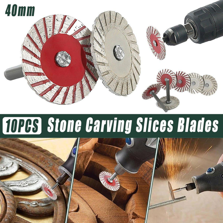 V528 Stone Engraving Saw Blades 40mm - 10pcs Durable Cutting Tools - SuperSaverAU - view 1