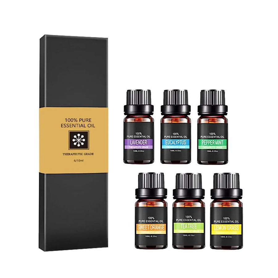 Premium 6 Piece Plant Essential Oil Set for Aromatherapy Diffusers