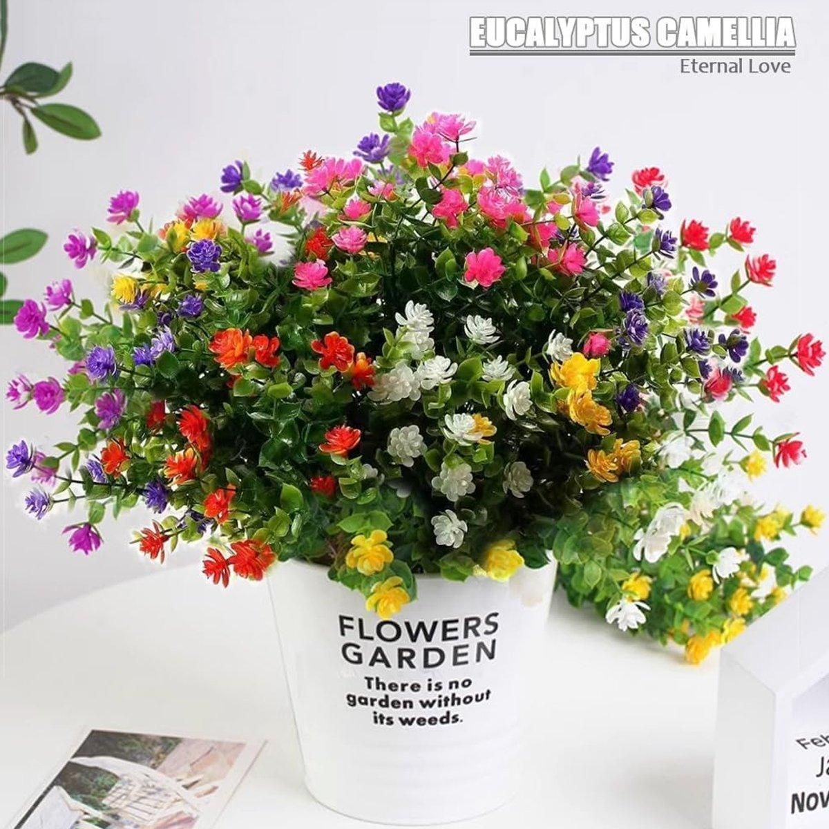 Premium Artificial Camellia Flower Bundles – 8 Pack