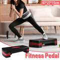 Premium Fitness Step Platform with Adjustable Height & Anti-Slip Surface - Black/Red