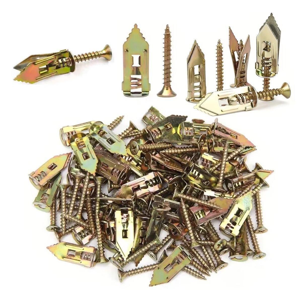 Premium Self-Drilling Drywall Anchors & Screws – 12 x 30mm, 100 Pack