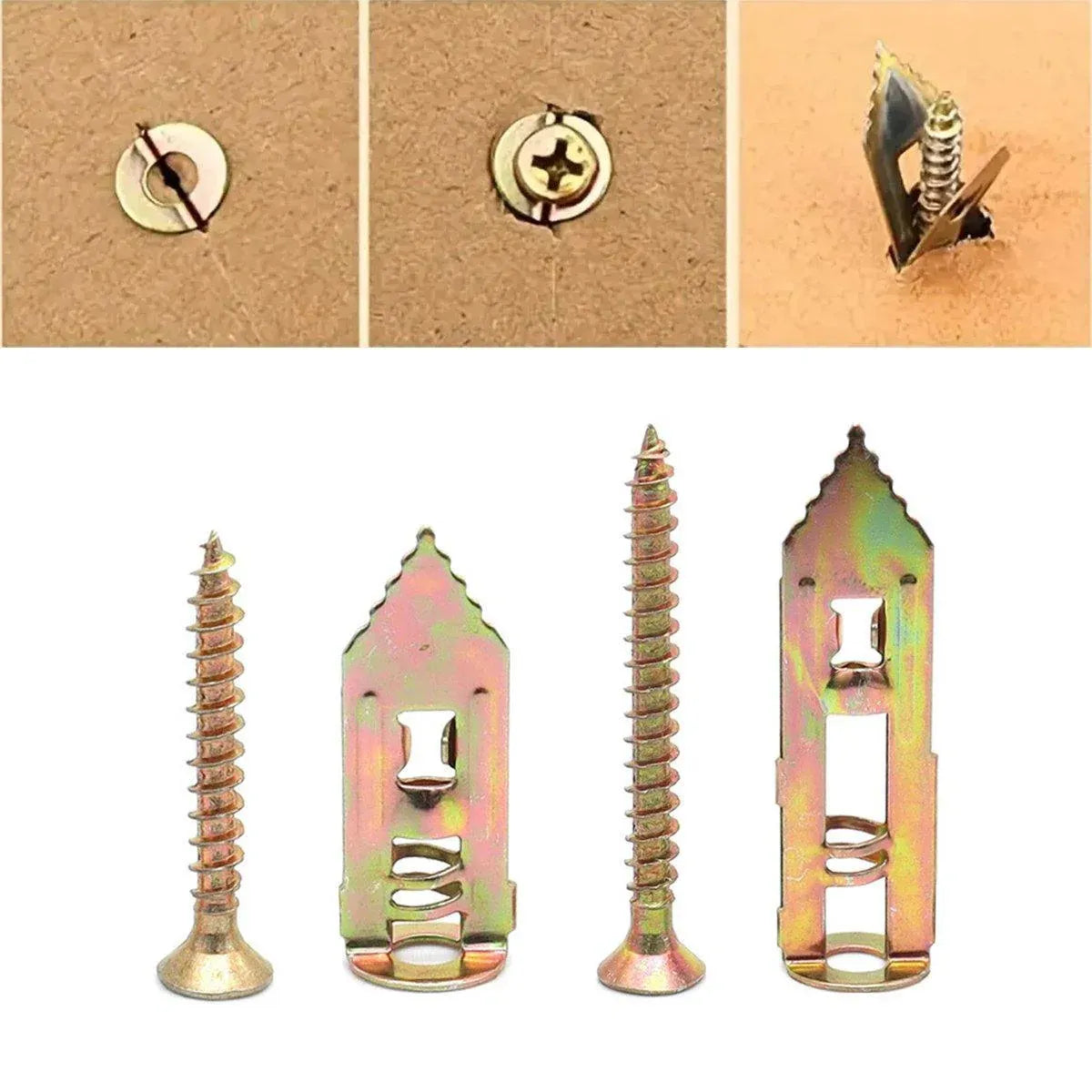 Premium Self-Drilling Drywall Anchors & Screws – 12 x 40mm, 100 Pack