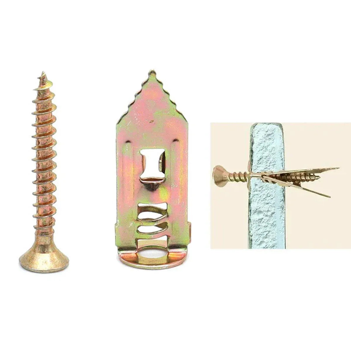 Premium Self-Drilling Drywall Anchors & Screws – 12 x 40mm, 100 Pack