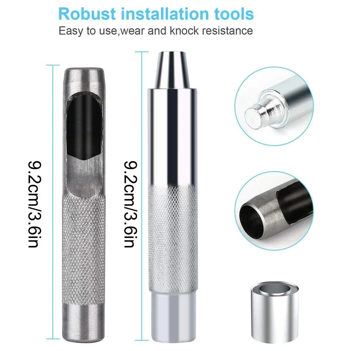 Premium 200 Set 12mm Copper Eyelet Grommet Kit with Tools
