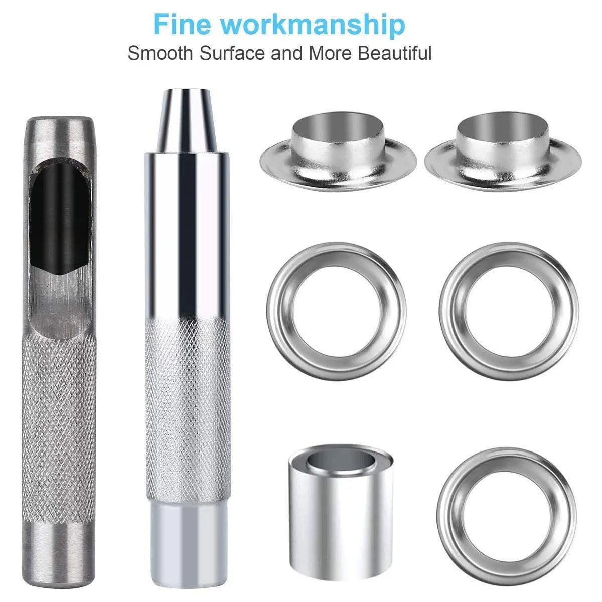 Premium 200 Set 12mm Copper Eyelet Grommet Kit with Tools