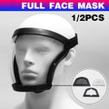 Premium Anti-Fog Full Face Shield Mask for Adults - Black, 1 Pack