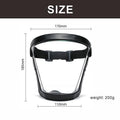 Premium Anti-Fog Full Face Shield Mask for Adults - Black, 1 Pack