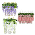 Premium Artificial Wisteria Garland Vines – Purple 12 Pack