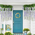 Premium Artificial Wisteria Garland Vines – White 12 Pack