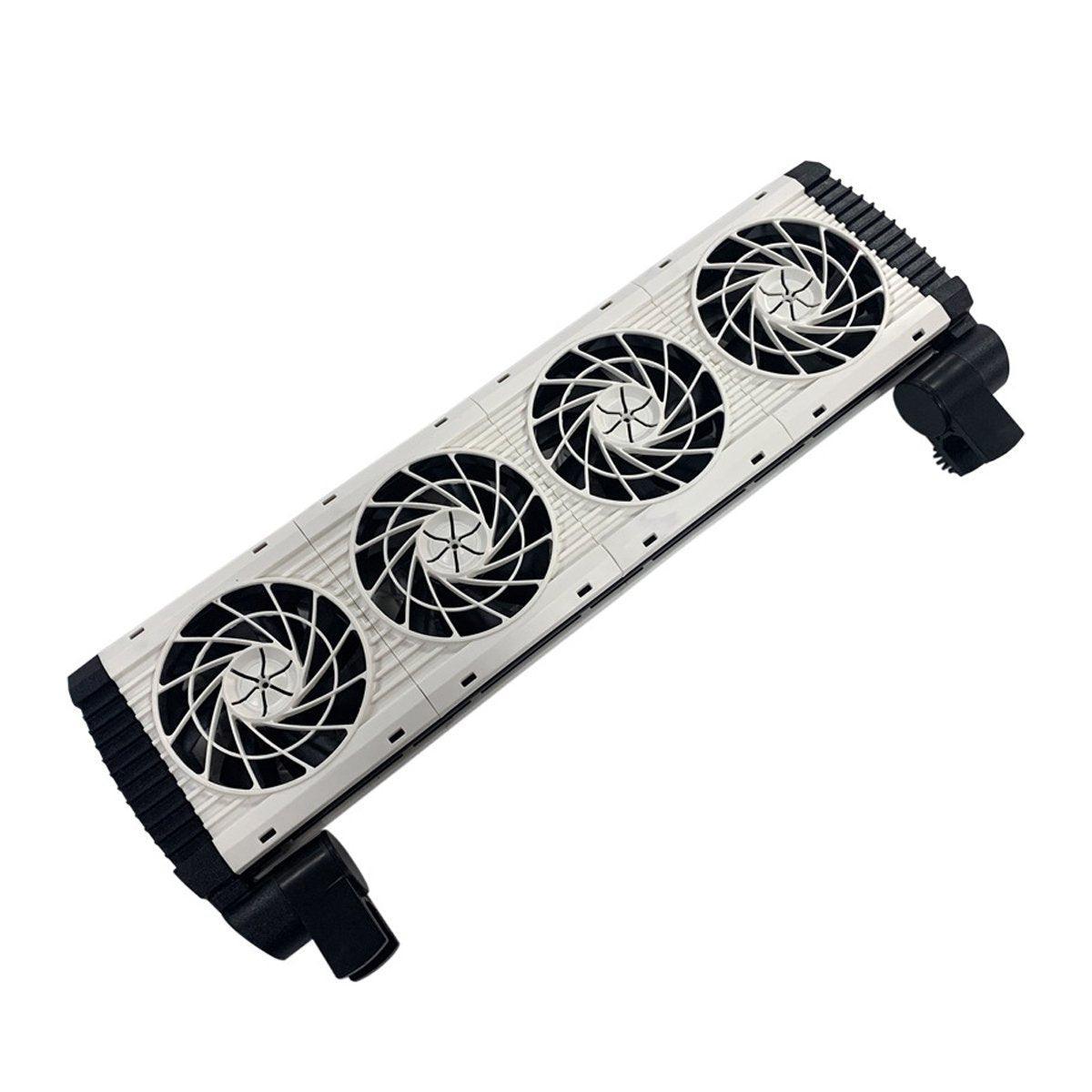 Fish Tank Mini Fan - 4-Head Cooling Fan, 180° Rotation, Quiet Operation