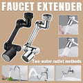 Premium Silver Rotatable Faucet Extender Mechanical Arm Sink Tap Adapter with Filter