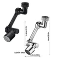 Premium Silver Rotatable Faucet Extender Mechanical Arm Sink Tap Adapter with Filter