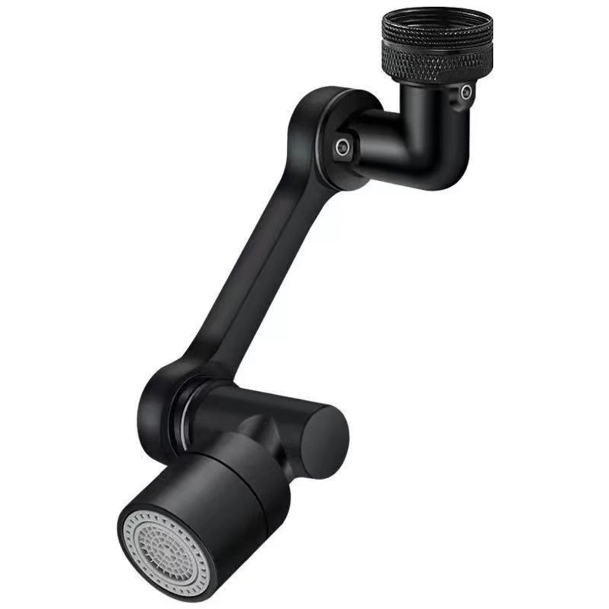 Premium Silver Rotatable Faucet Extender Mechanical Arm Sink Tap Adapter with Filter
