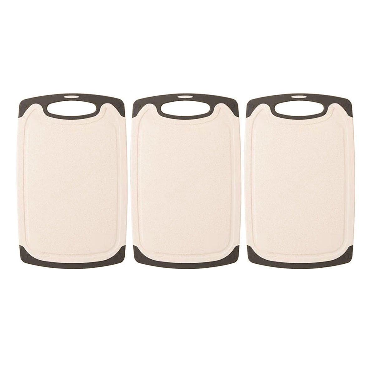 Eco-Friendly 3PCS Wheat Straw Cutting Board Set - Lightweight, Non-Slip, Juice Grooves - SuperSaverAU - view 2