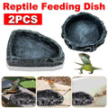 Premium Reptile Resin Food & Water Dish Bowl Set - 2 Pack