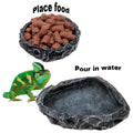 Premium Reptile Resin Food & Water Dish Bowl Set - 2 Pack
