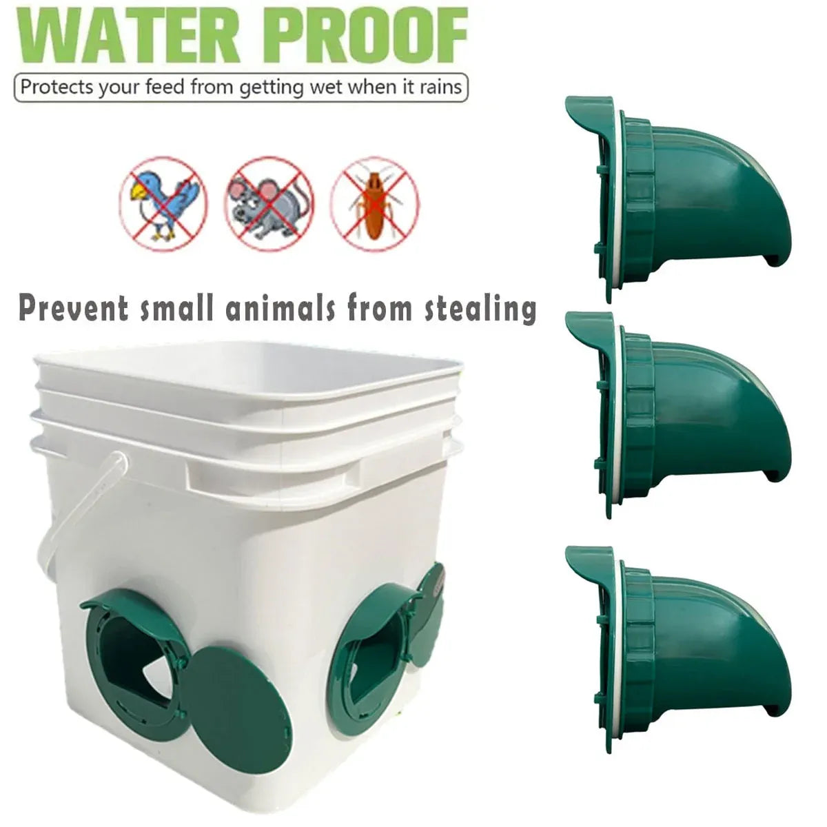 Premium Automatic Chicken Feeder Ports with Hole Saw - 5 Piece
