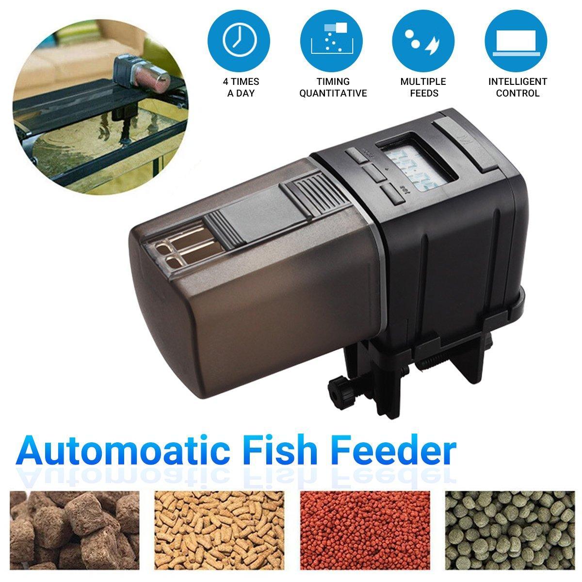 Automatic Fish Feeder 200ml - Intelligent Timing, Large Capacity, Battery Operated