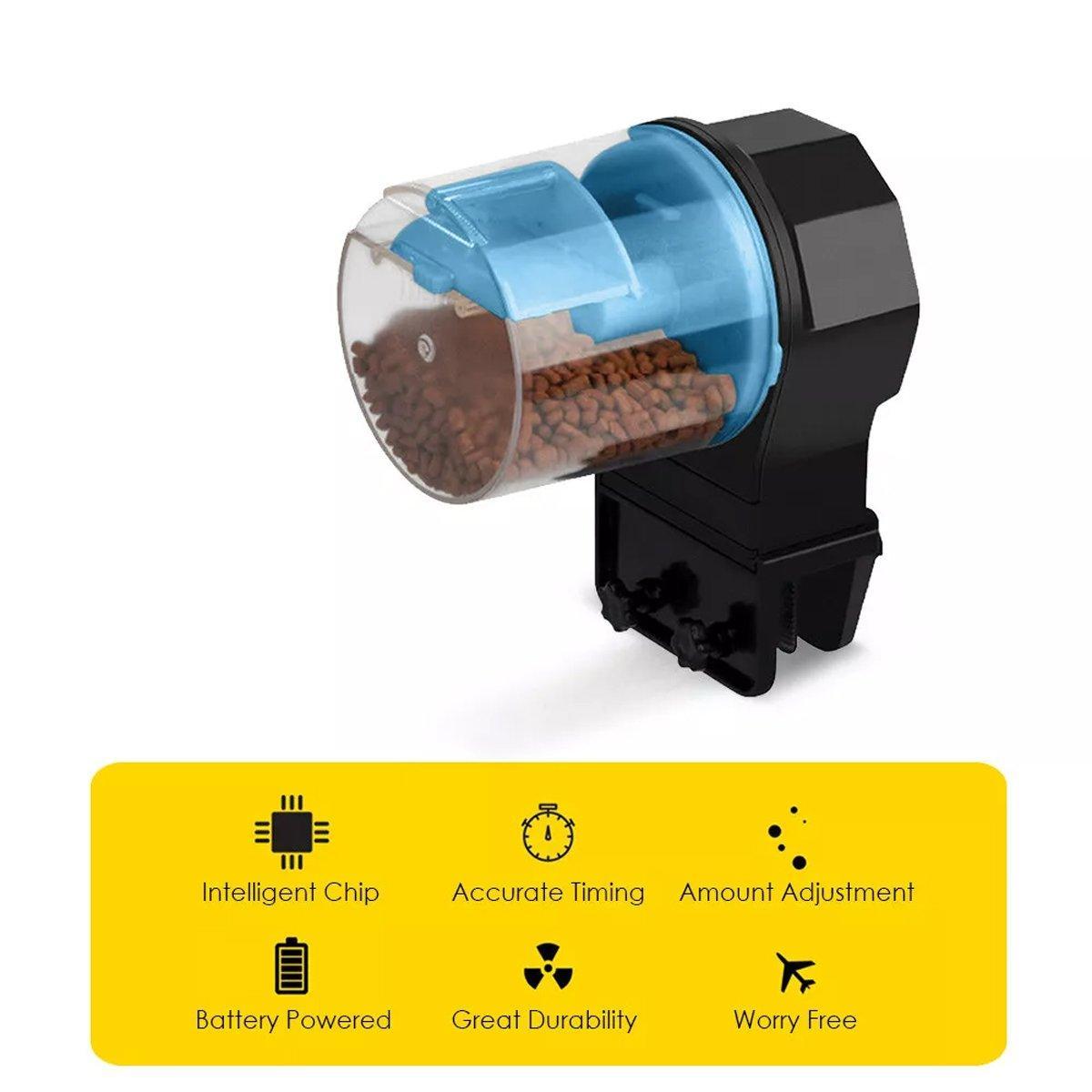 Premium Automatic Aquarium Fish Feeder - Yellow