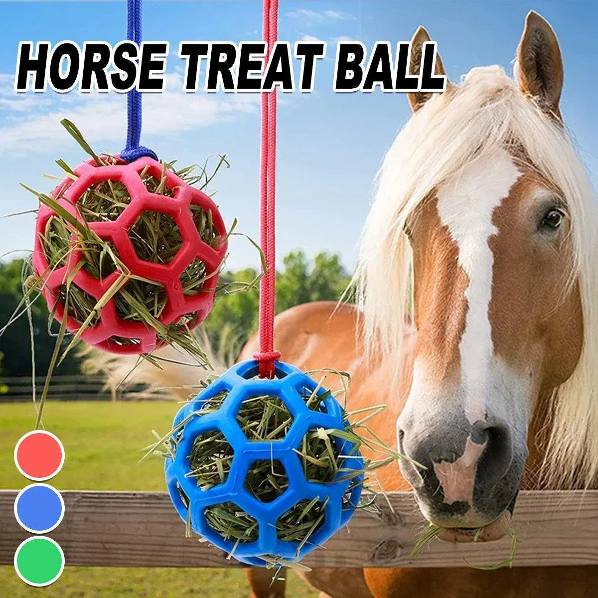 Premium Green Horse Hay Feeder Ball Slow Feeding Toy - 14cm
