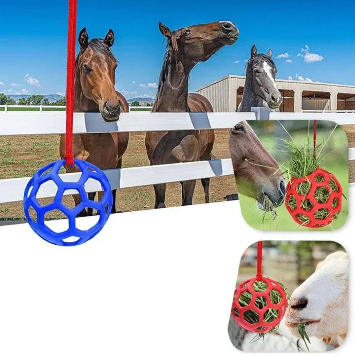 Premium Green Horse Hay Feeder Ball Slow Feeding Toy - 14cm