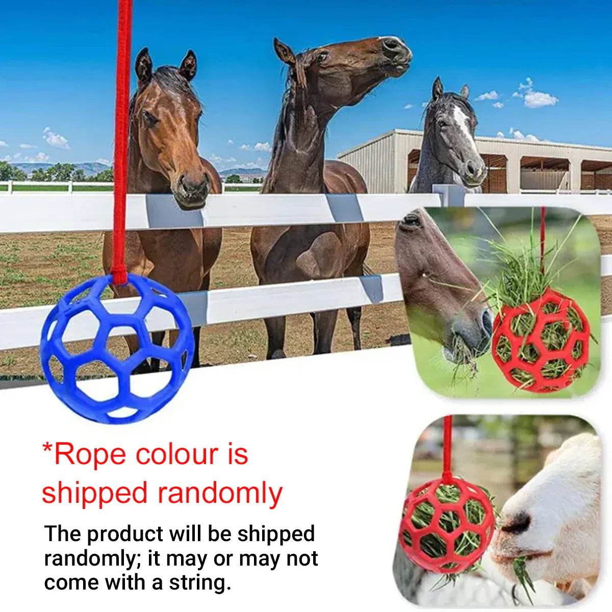 Premium Red Horse Hay Feeder Ball Slow Feeding Toy - 14cm