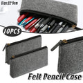 10PCS Large Felt Pencil Cases - Organizers for Stationery & Cosmetics - SuperSaverAU - view 1