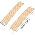Premium Wooden Hamster Bridge Toys with Metal Hooks - 2 Pack
