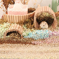 Premium Wooden Hamster Bridge Toys with Metal Hooks - 2 Pack