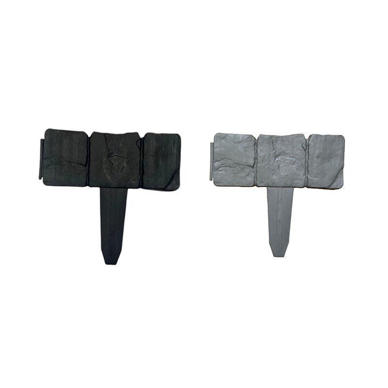 Premium Plastic Garden Fence Edging – Grey Stone Effect 20 Pack