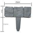 Premium Plastic Garden Fence Edging – Grey Stone Effect 20 Pack