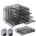 Multi-Tier Desktop Organizer for Files and Documents - Black - SuperSaverAU - view 3