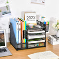 Multi-Tier Desktop Organizer for Files and Documents - Black - SuperSaverAU - view 5