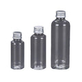 Premium 50pcs Clear 100ml PET Travel Bottles with Aluminium Caps