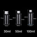 Premium 50pcs Clear 100ml PET Travel Bottles with Aluminium Caps